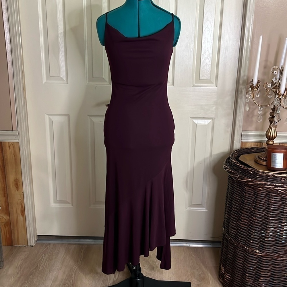 LUCE Asymmetrical spaghetti strap Stretch Dress(135)